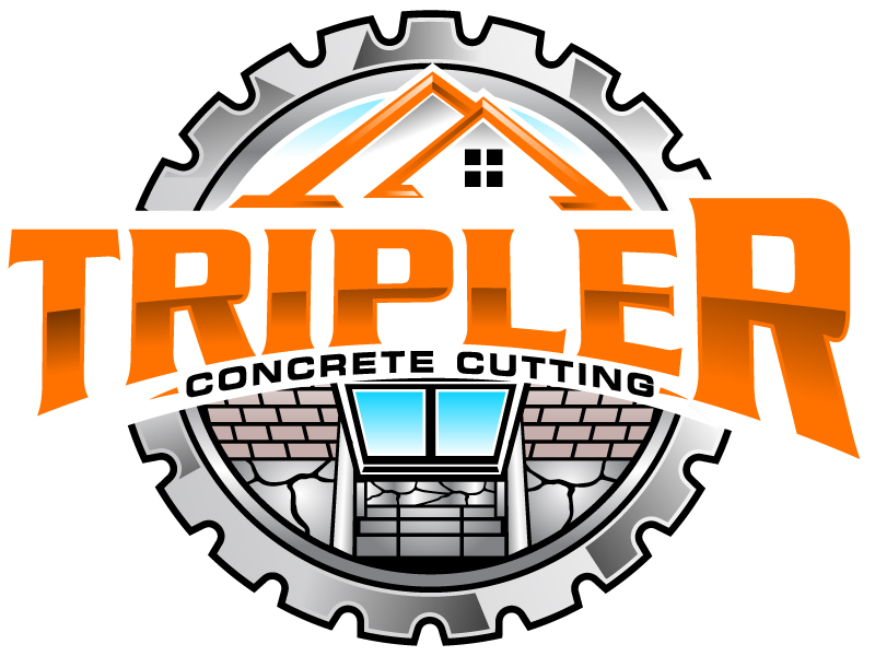 Triple R Concrete Cutting logo design by Suvendu