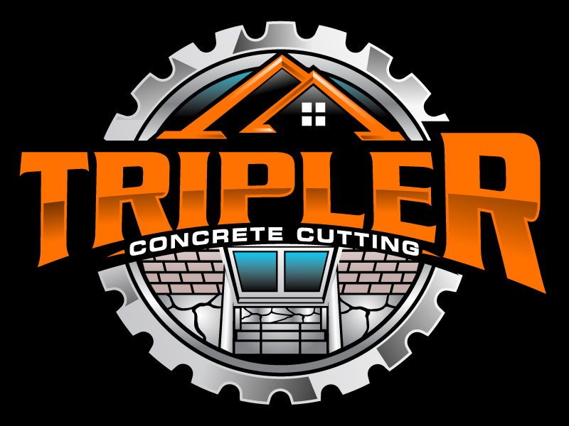 Triple R Concrete Cutting logo design by Suvendu