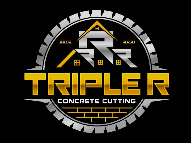 Triple R Concrete Cutting logo design by DreamLogoDesign