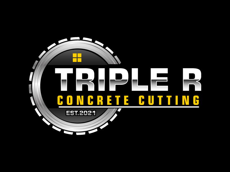 Triple R Concrete Cutting logo design by Suvendu