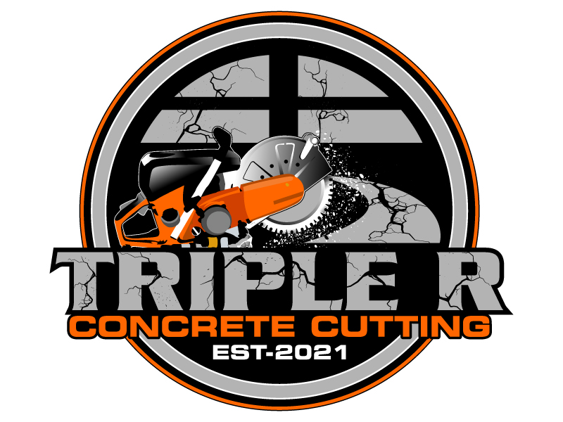 Triple R Concrete Cutting logo design by Suvendu