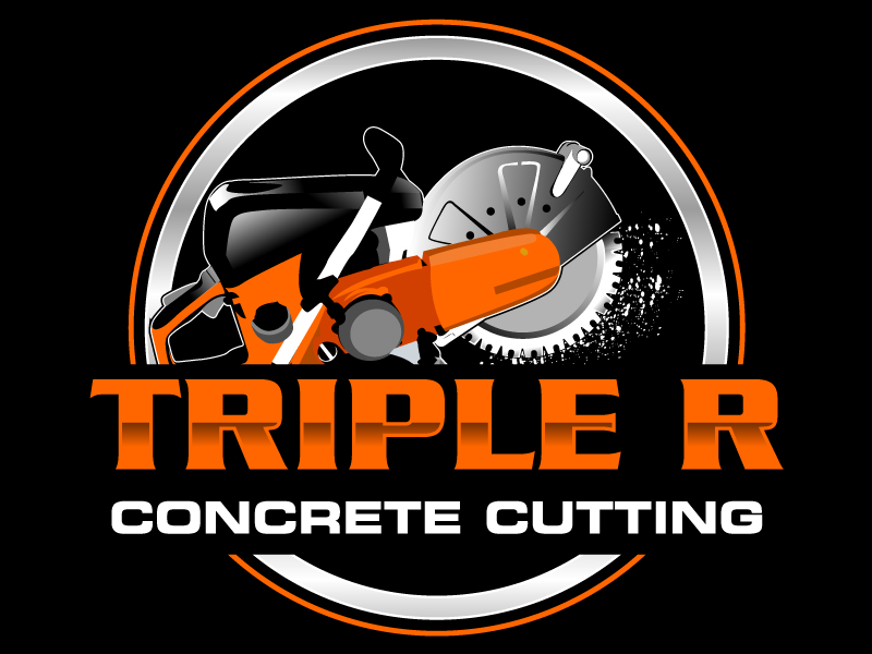 Triple R Concrete Cutting logo design by Suvendu