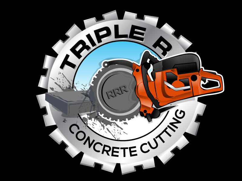 Triple R Concrete Cutting logo design by Suvendu