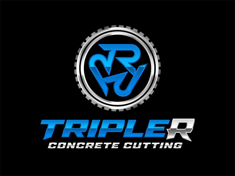 Triple R Concrete Cutting logo design by VhienceFX