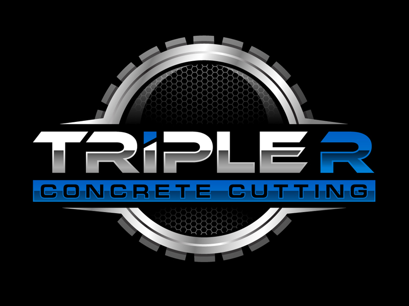 Triple R Concrete Cutting logo design by DreamLogoDesign