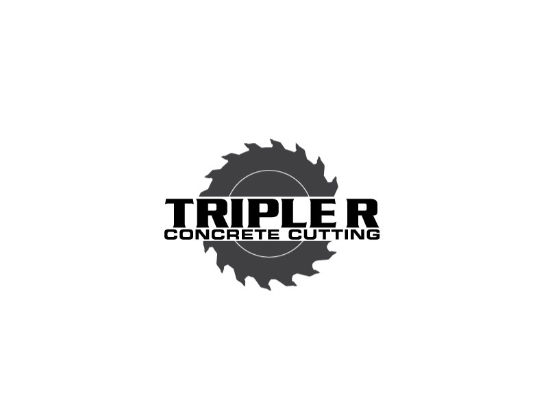 Triple R Concrete Cutting logo design by ElonStark