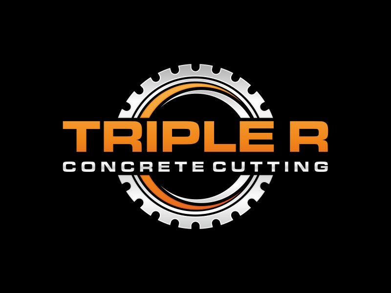 Triple R Concrete Cutting logo design by mbamboex