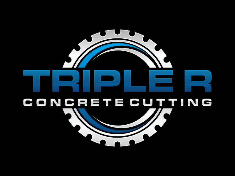 Triple R Concrete Cutting logo design by mbamboex