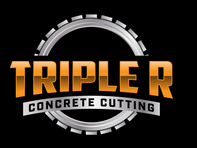 Triple R Concrete Cutting logo design by jaize