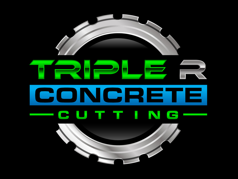 Triple R Concrete Cutting logo design by DreamLogoDesign