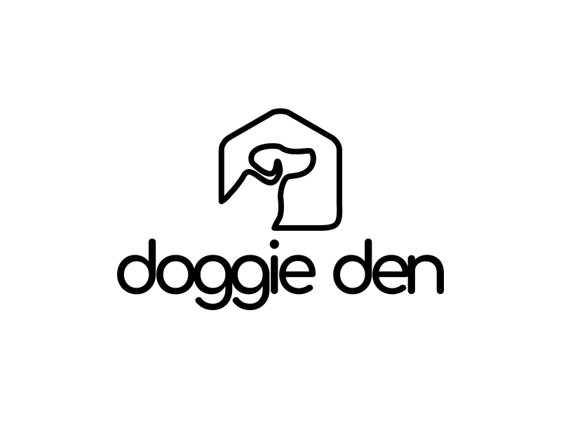 doggie den logo design by cikiyunn