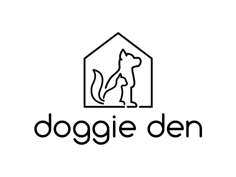 doggie den logo design by puthreeone