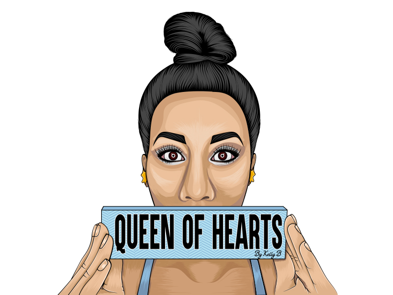 Queen of Hearts by Kelly B. logo design by Danny19