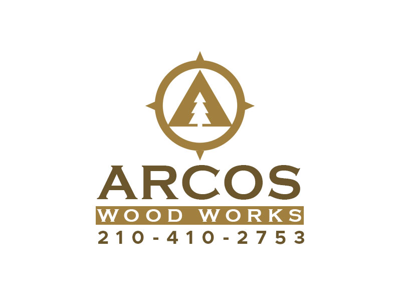 Arcos Wood Works  210-410-2753 logo design by kunejo