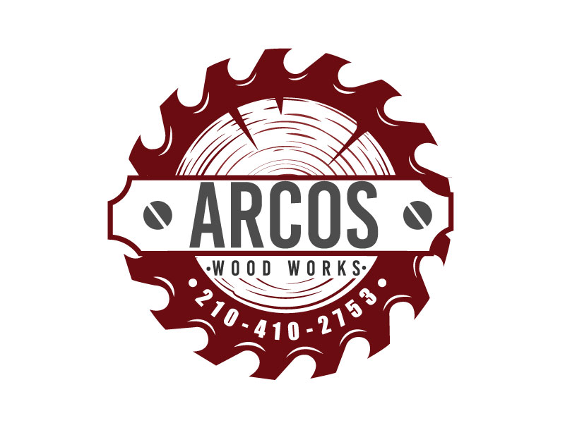 Arcos Wood Works  210-410-2753 logo design by usashi