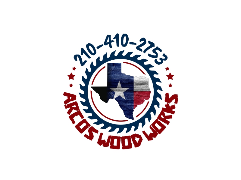 Arcos Wood Works  210-410-2753 logo design by Realistis