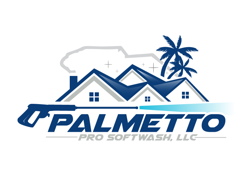 Palmetto Pro SoftWash, LLC logo design by ElonStark