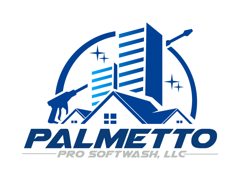 Palmetto Pro SoftWash, LLC logo design by ElonStark