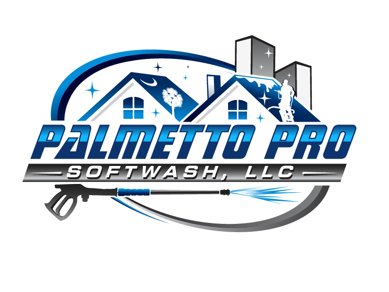 Palmetto Pro SoftWash, LLC logo design by LucidSketch