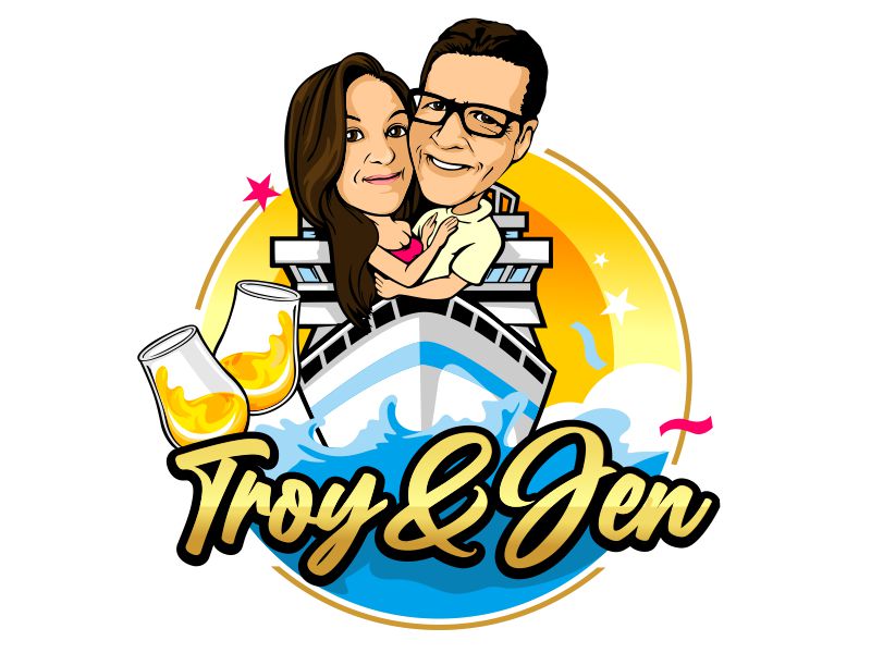 Troy & Jen logo design by veron