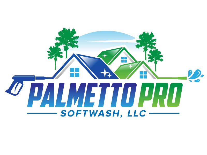 Palmetto Pro SoftWash, LLC logo design by jaize