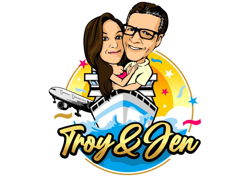 Troy & Jen logo design by veron