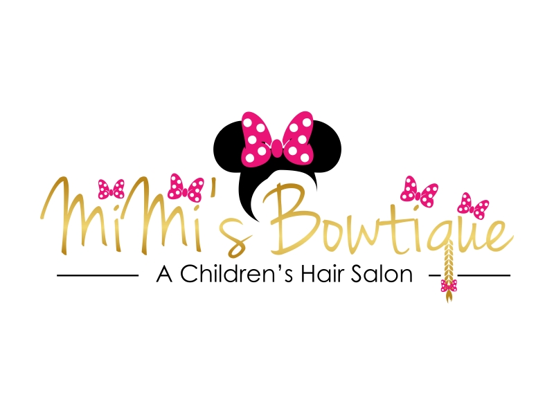 MiMi’s Bowtique A Children’s Hair Salon logo design by GassPoll