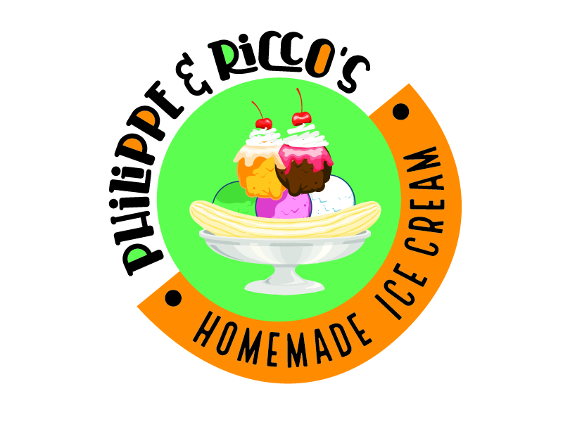 Philippe & Ricco  Ice cream logo design by Carli