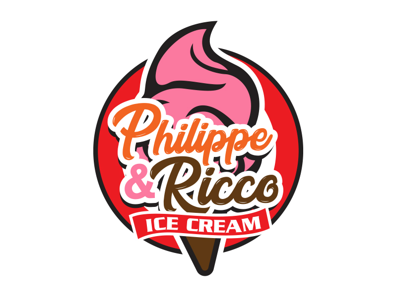 Philippe & Ricco  Ice cream logo design by MarkindDesign