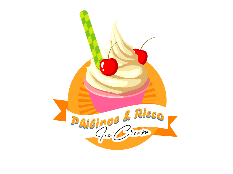 Philippe & Ricco  Ice cream logo design by bayudesain88