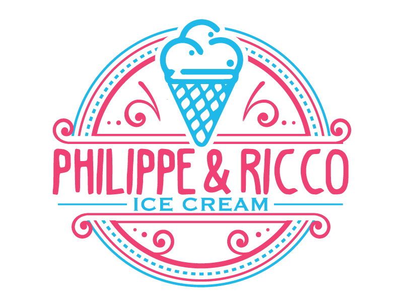 Philippe & Ricco  Ice cream logo design by ElonStark