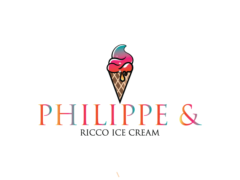 Philippe & Ricco  Ice cream logo design by Saraswati