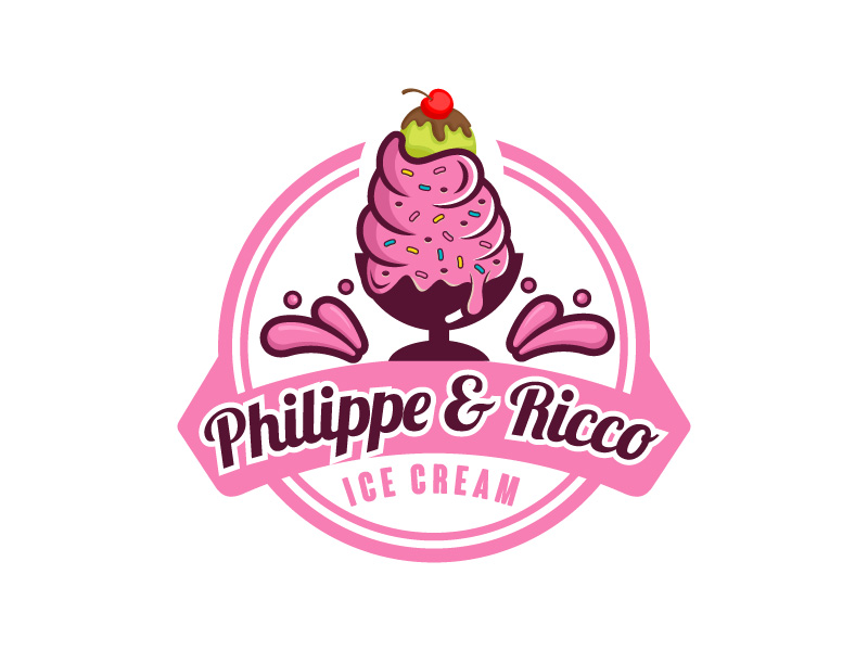 Philippe & Ricco  Ice cream logo design by yondi