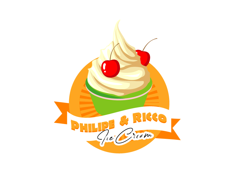 Philippe & Ricco  Ice cream logo design by bayudesain88