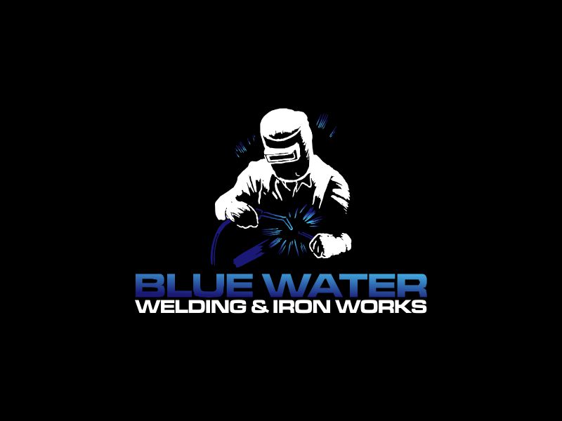 Blue Water Welding & Iron Works logo design by oke2angconcept