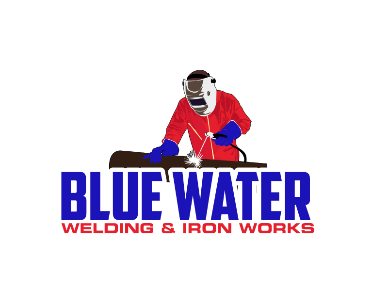 Blue Water Welding & Iron Works logo design by ElonStark