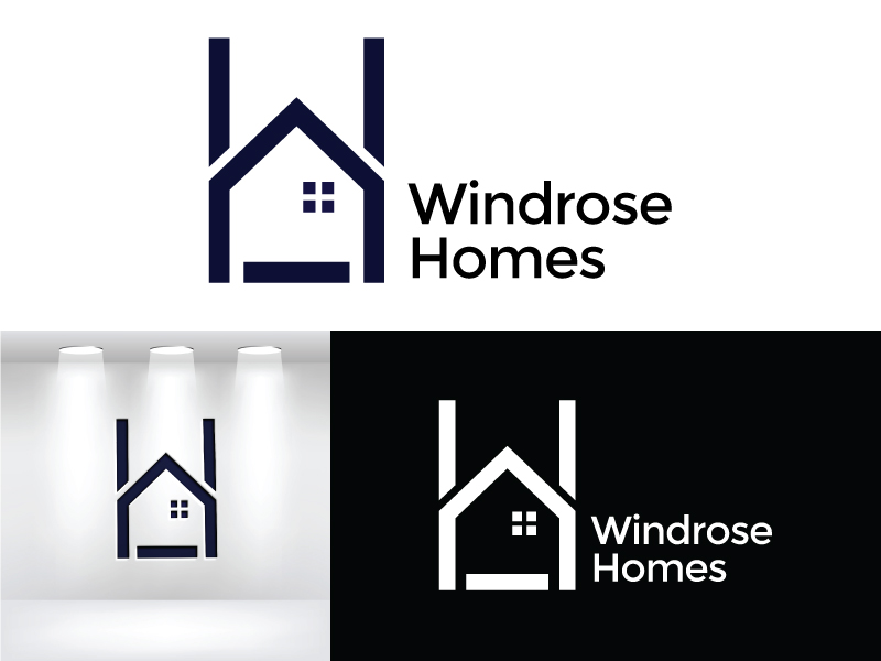Windrose Homes logo design by Mezzala