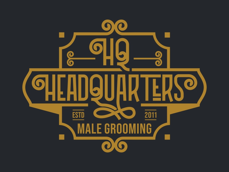 HEADQUARTERS MALE GROOMING logo design by brandshark
