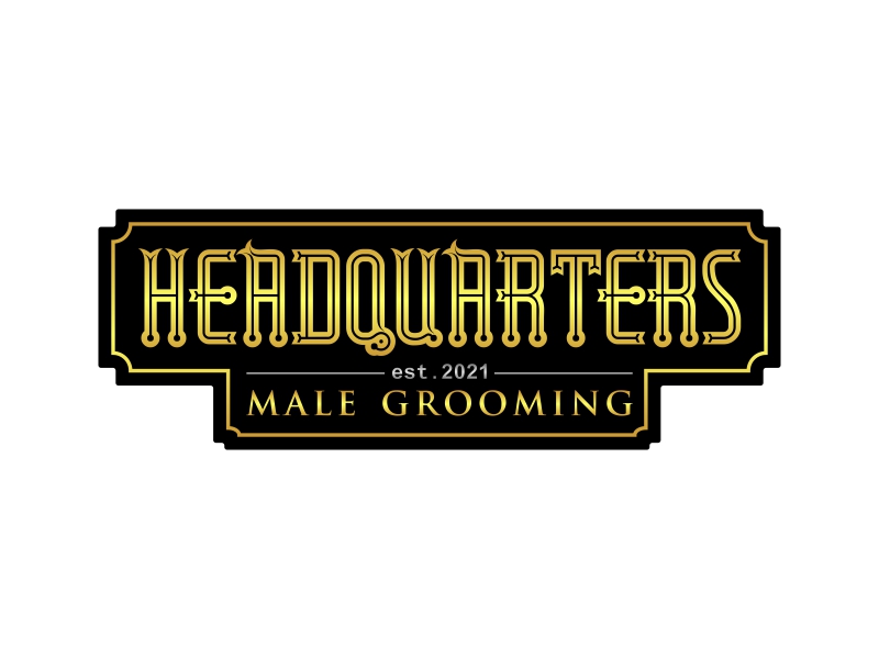 HEADQUARTERS MALE GROOMING logo design by rykos