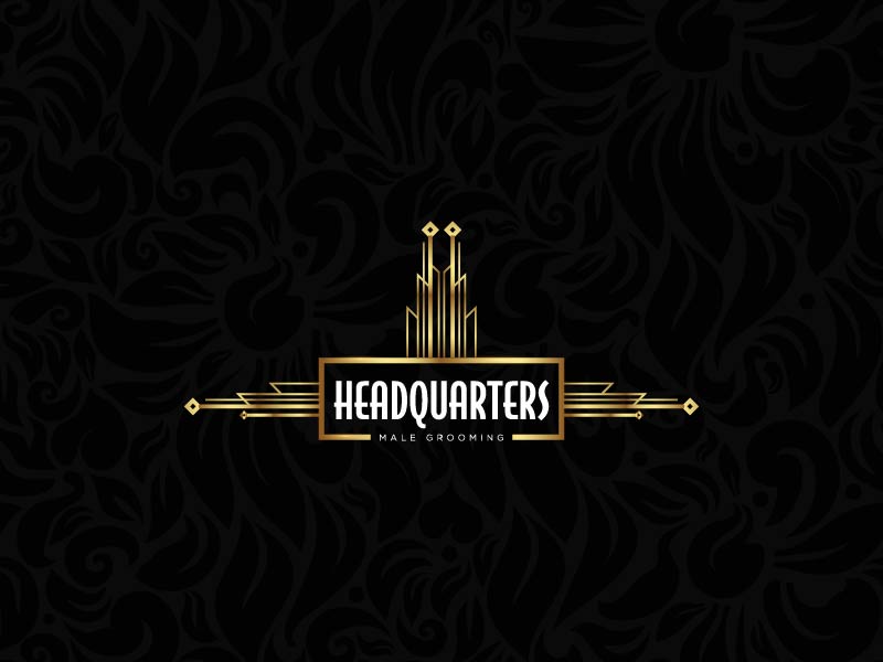 HEADQUARTERS MALE GROOMING logo design by twenty4