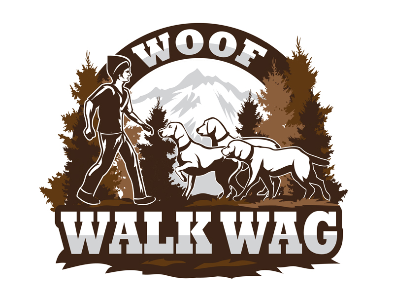 Woof Walk Wag logo design by DreamLogoDesign