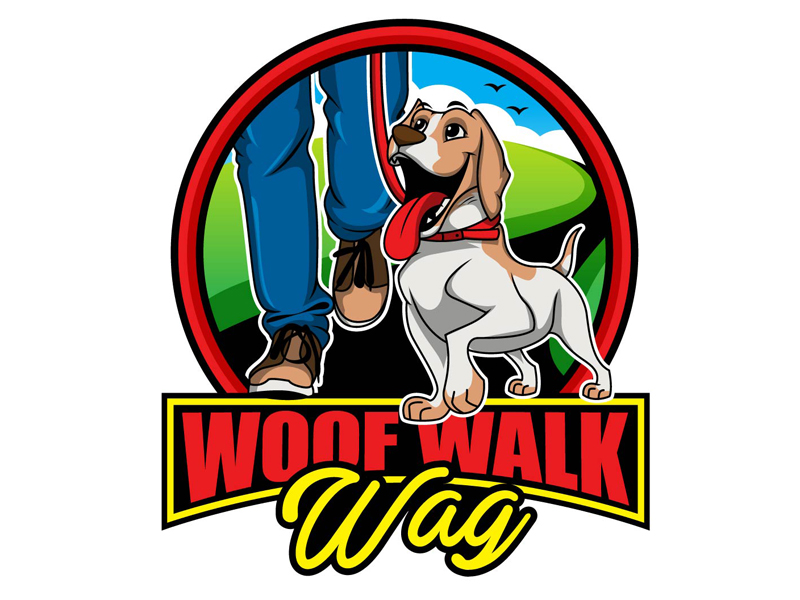 Woof Walk Wag logo design by DreamLogoDesign