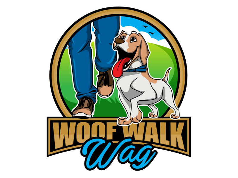 Woof Walk Wag logo design by DreamLogoDesign