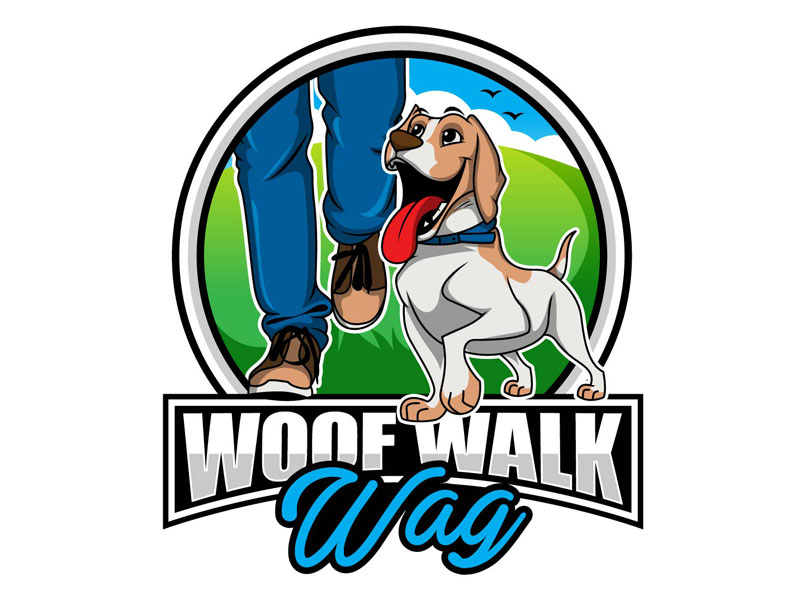 Woof Walk Wag logo design by DreamLogoDesign