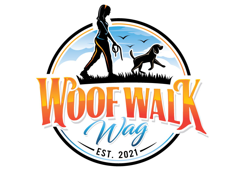 Woof Walk Wag logo design by REDCROW