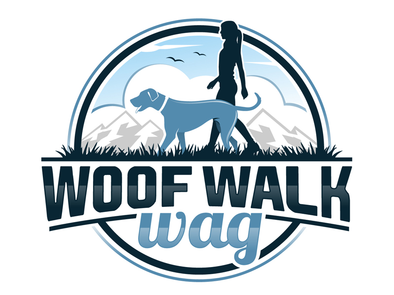 Woof Walk Wag logo design by DreamLogoDesign