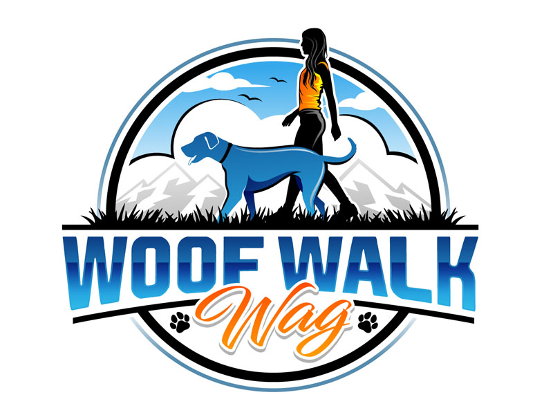 Woof Walk Wag logo design by DreamLogoDesign