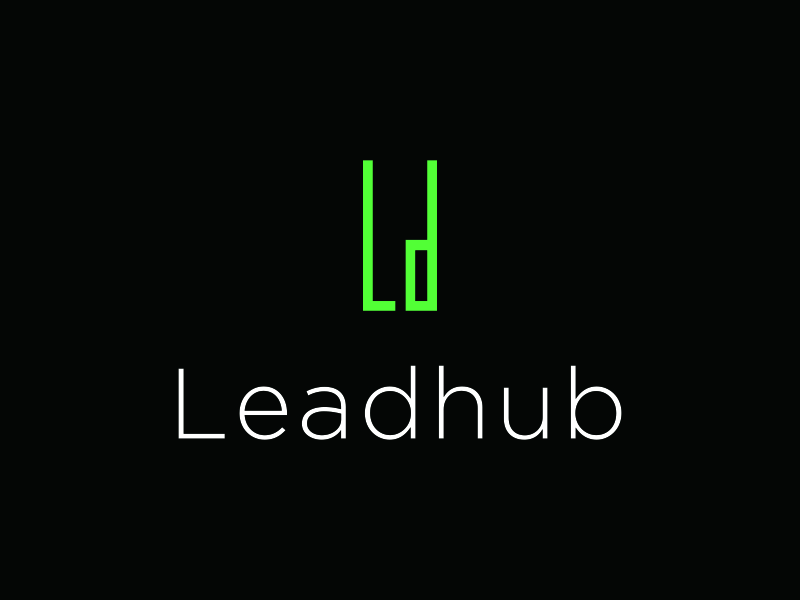 Leadhub logo design by bomie