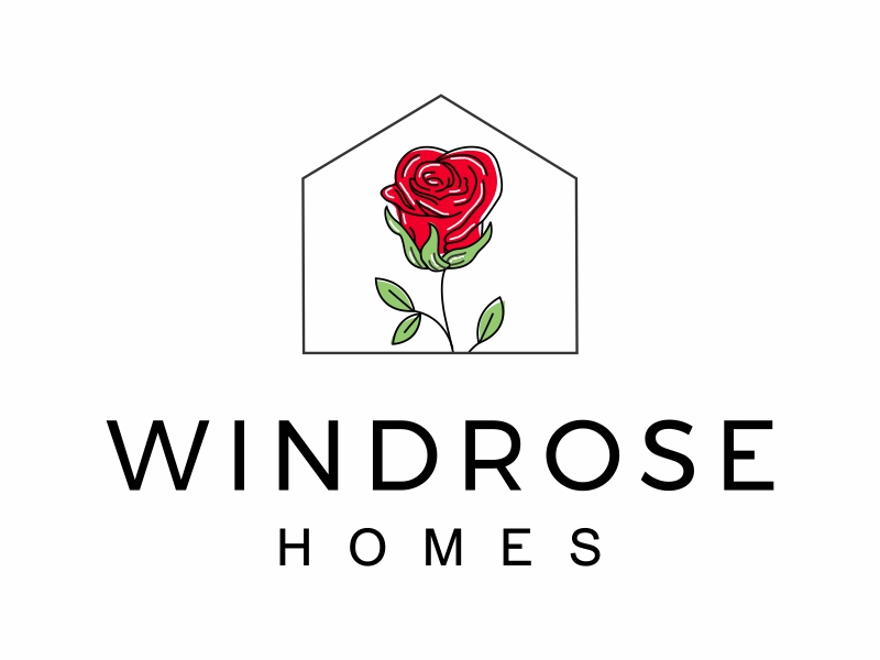 Windrose Homes logo design by Mardhi