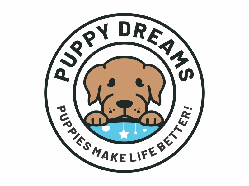 Puppy Dreams (puppies make life better!) logo design by Mardhi